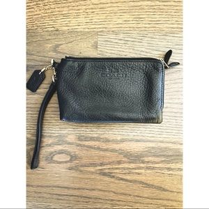 Coach Pebble Leather Wristlet